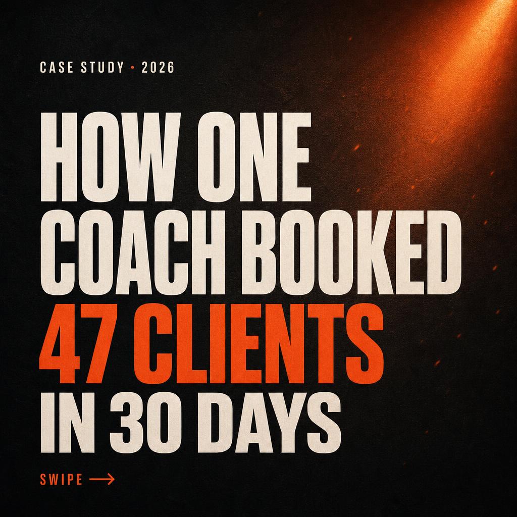How One Coach Booked 47 Clients in 30 Days carousel cover